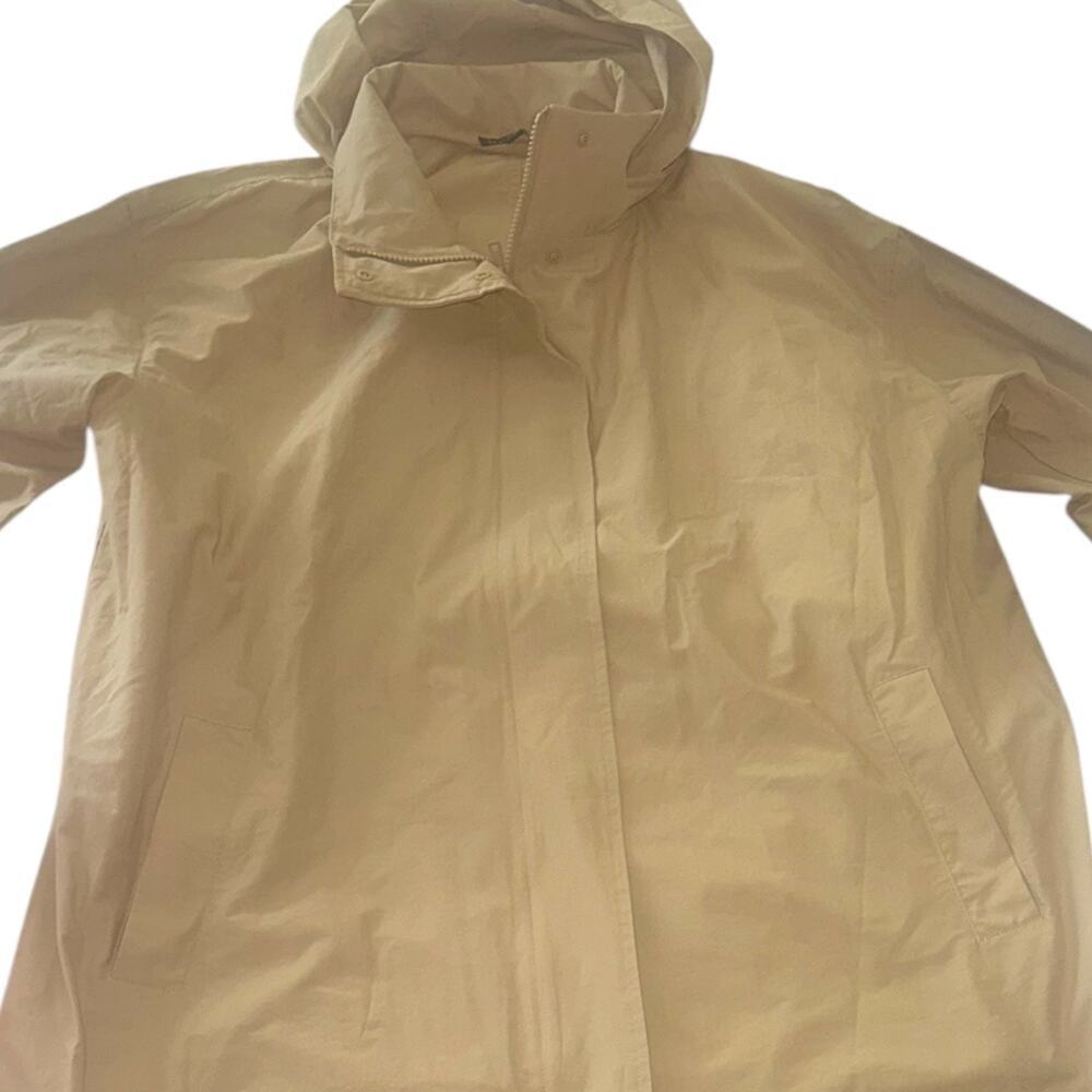 Eileen Fisher Hooded Lightweight Jacket Beige Minimalist Capsule Luxury Women XL